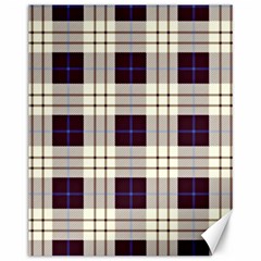 Purple, Blue And White Plaids Canvas 11  X 14  by ConteMonfrey