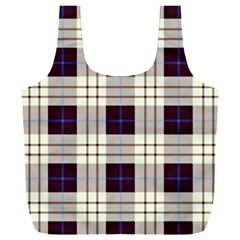 Purple, Blue And White Plaids Full Print Recycle Bag (xxxl) by ConteMonfrey