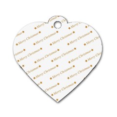 Cute Christmas Dog Tag Heart (one Side) by nateshop