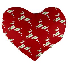 Christmas-merry Christmas Large 19  Premium Heart Shape Cushions by nateshop