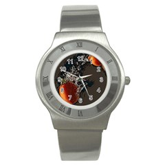 Fresh Water Tomatoes Stainless Steel Watch by ConteMonfrey