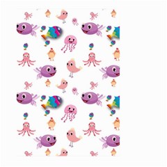 Fish Squid Bird Jellyfish Chicken Large Garden Flag (two Sides) by Wegoenart