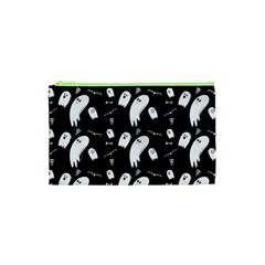 Ghost Background Halloween Cosmetic Bag (xs) by Wegoenart