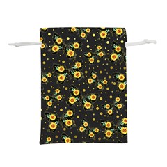 Nature Pattern Texture Flower Wing Lightweight Drawstring Pouch (l)