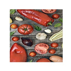 Bell Peppers & Tomatoes Square Satin Scarf (30  X 30 ) by ConteMonfrey