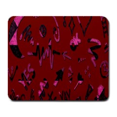 Doodles Maroon Large Mousepads by nateshop