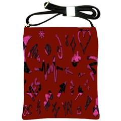 Doodles Maroon Shoulder Sling Bag by nateshop