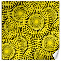 Yellow Abstract Sun Pattern Background Canvas 20  X 20  by Wegoenart