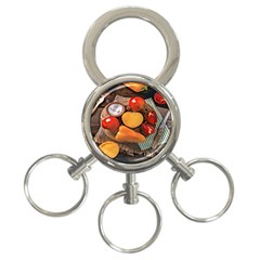 Tomatoes And Bell Pepper - Italian Food 3-ring Key Chain