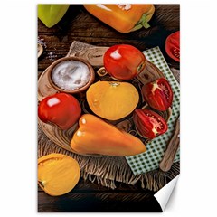 Tomatoes And Bell Pepper - Italian Food Canvas 12  X 18  by ConteMonfrey