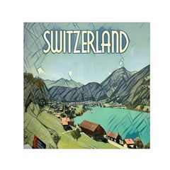 Lake Lungern - Switzerland Square Satin Scarf (30  X 30 ) by ConteMonfrey