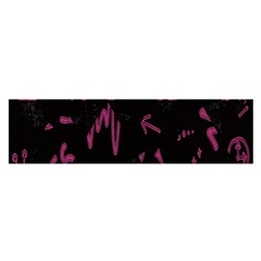 Doodles-black Oblong Satin Scarf (16  X 60 ) by nateshop