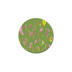 Green Yes Pink Golf Ball Marker