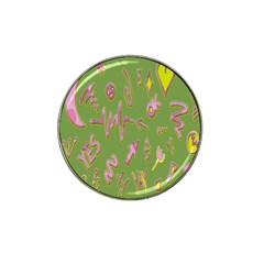 Green Yes Pink Hat Clip Ball Marker by nateshop