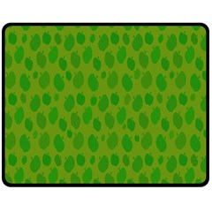 Green-apples Double Sided Fleece Blanket (medium)  by nateshop