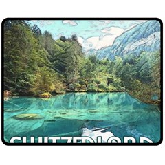 Blausee Naturpark - Switzerland Fleece Blanket (medium)  by ConteMonfrey