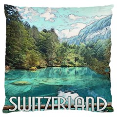 Blausee Naturpark - Switzerland Large Flano Cushion Case (one Side) by ConteMonfrey