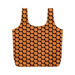 Cute Pumpkin Black Small Full Print Recycle Bag (m) by ConteMonfrey