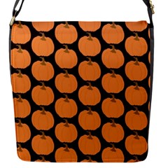 Black And Orange Pumpkin Flap Closure Messenger Bag (s) by ConteMonfrey