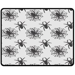 Spider Web - Halloween Decor Double Sided Fleece Blanket (medium)  by ConteMonfrey