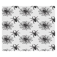 Spider Web - Halloween Decor Double Sided Flano Blanket (small)  by ConteMonfrey