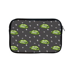 Green Vampire Mouth - Halloween Modern Decor Apple Macbook Pro 13  Zipper Case by ConteMonfrey