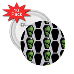 Coffins And Skulls - Modern Halloween Decor  2 25  Buttons (10 Pack) 