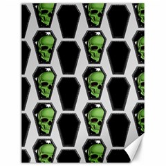 Coffins And Skulls - Modern Halloween Decor  Canvas 12  X 16  by ConteMonfrey