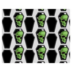 Coffins And Skulls - Modern Halloween Decor  Double Sided Flano Blanket (medium)  by ConteMonfrey
