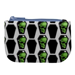 Coffins And Skulls - Modern Halloween Decor  Large Coin Purse by ConteMonfrey