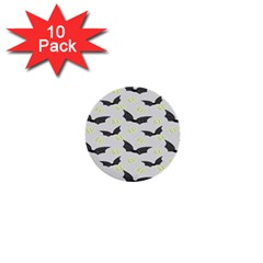 Boo! Bat Rain - Halloween Decor  1  Mini Buttons (10 Pack)  by ConteMonfrey