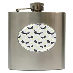 Boo! Bat Rain - Halloween Decor  Hip Flask (6 Oz) by ConteMonfrey