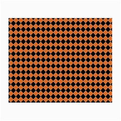 Halloween Black Orange Plaids Small Glasses Cloth (2 Sides) by ConteMonfrey