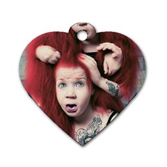 Creepy Monster Student At Classroom Dog Tag Heart (one Side) by dflcprintsclothing