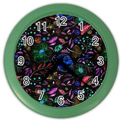 Background Nature Texture Design Color Wall Clock by Wegoenart