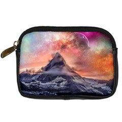 Mountain Cosmos Universe Nature Digital Camera Leather Case by Wegoenart