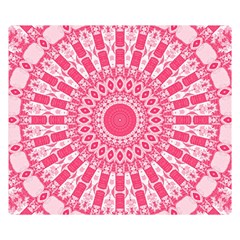 Mandala Pink Abstract Double Sided Flano Blanket (small) 