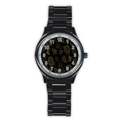 Leaves-01 Stainless Steel Round Watch by nateshop