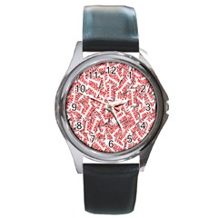 Merry-christmas Round Metal Watch by nateshop