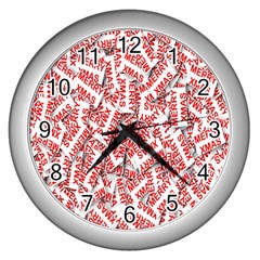 Merry-christmas Wall Clock (silver) by nateshop