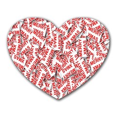 Merry-christmas Heart Mousepads by nateshop