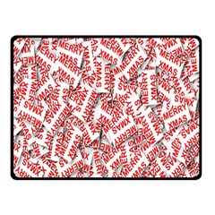 Merry-christmas Double Sided Fleece Blanket (small)  by nateshop