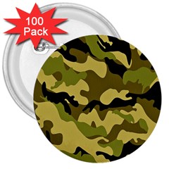 Army Camouflage Texture 3  Buttons (100 Pack)  by nateshop