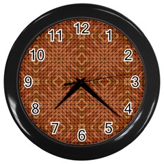 Mosaic (2) Wall Clock (black) by nateshop