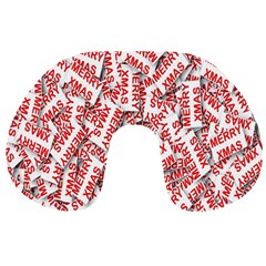 Merry-christmas Travel Neck Pillow by nateshop