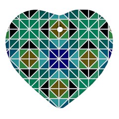 Mosaic 3 Heart Ornament (two Sides) by nateshop