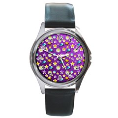 Pattern Round Metal Watch by nateshop