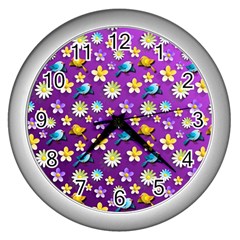 Pattern Wall Clock (silver) by nateshop