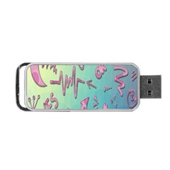 Pink Yes Bacground Portable Usb Flash (one Side) by nateshop