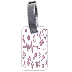 Pink Luggage Tag (one Side) by nateshop